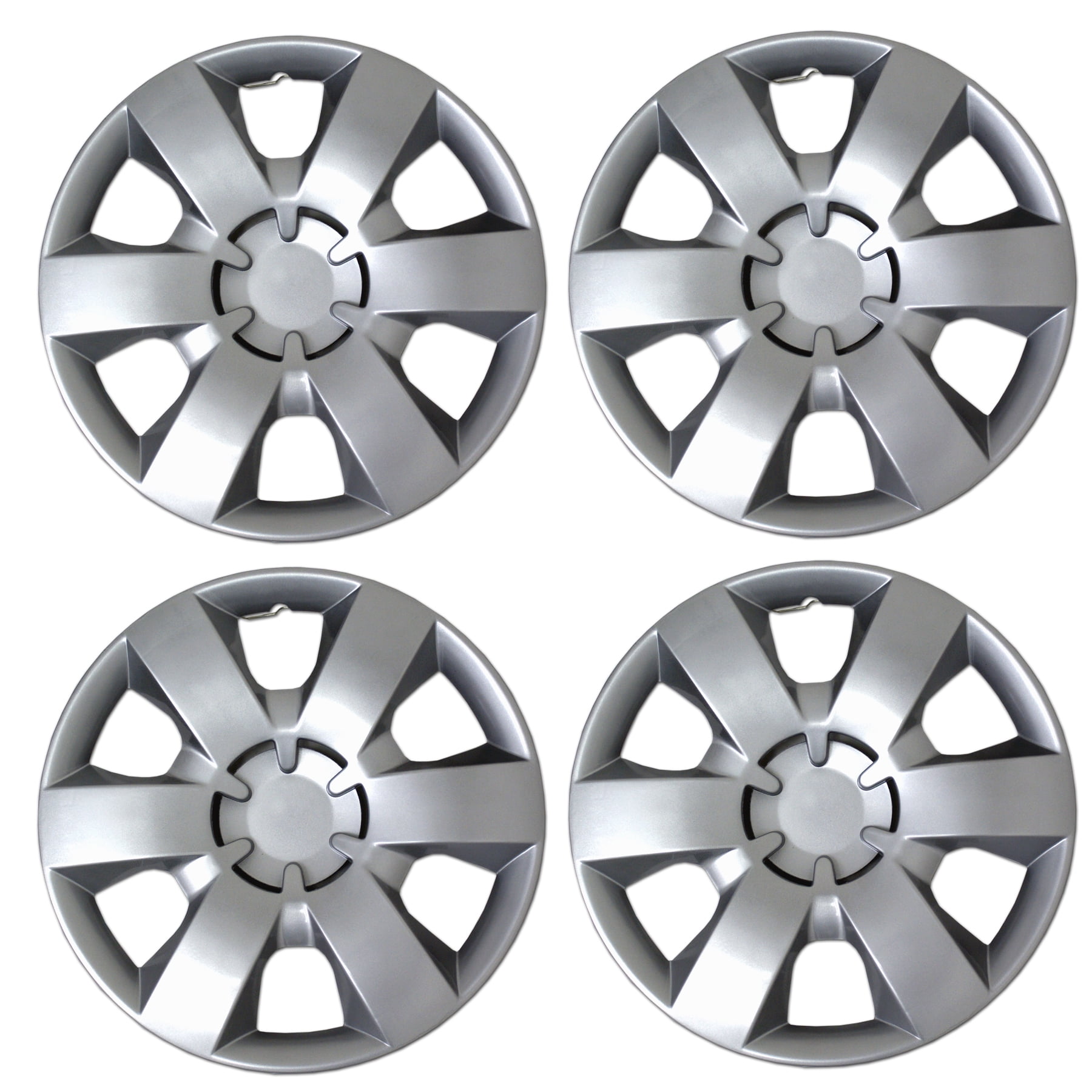 Set of 4 Metallic Silver Hubcaps 14" WSC3226S14 Hub Caps Wheel Skin