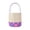 Magenta & Purple, variant on Halloween Linen Candy Bucket, Sturdy Canvas Reusable Fabric Gift Tote Basket with Plaid Handle and Base, Candy Storage Hand Bag for Kids Gifts Exchanging, Holiday Party Decor - Blue & Purple