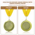 thumbnail image 4 of Uxcell Award Medals, Place Winner Medals with Yellow Neck Ribbon Prize Medal for Competitions Gold, 4 of 7