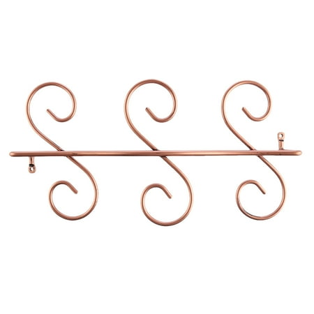 - Retro Wine Glass Hanging Holder Bar Goblet Hanging Rack Glass Cup Holder Shelf - Bronze