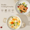 thumbnail image 4 of Juego de utensilios de cocina SODAY de granito blanco antiadherente para inducción, 13 piezas, 4 of 8