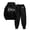 Black, variant on Track Suits for Women Set Fall Winter Graphic Hoodie and Jogger Sweatpants 2 Piece Matching Sweatsuit Lounge Set