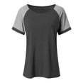 thumbnail image 4 of Camisas de Cuello de Tripulación de Manga Corta para las Mujeres Casual Cuello Redondo Top de Manga Corta Tejido Súper Suave para el Verano, 4 of 5