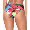 thumbnail image 2 of Bar III Womens Swimwear Printed Shirred Bikini Bottom Black XL, 2 of 3