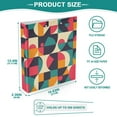 thumbnail image 3 of FORMRS 3 Ring Binder 1.5 inch with Pockets Set of 2 Clip Board 200 Sheets Capacity, Retro Geometric, 3 of 8