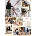 thumbnail image 3 of SHOWMALL Plus Size Pajamas for Women Long Sleeve Sleepwear Soft Loungewear 2 Piece Pjs Set with Pockets Ditsy Floral 3X, 3 of 7