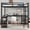 Black + Full + Metal, variant on Full XL Metal Loft Bed with Desk and Shelves, Loft Bed with Ladder and Guardrails, Loft Bed Frame for Bedroom, Black
