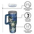 thumbnail image 4 of OBREWU Pioneer Flower Tumbler with Handle and Lid,Pioneer Flower 40oz Double Wall Vacuum Insulated Tumbler,Cups Gift for Women and Men, 4 of 7