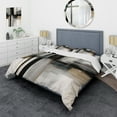 thumbnail image 1 of Designart "Black and Gold Geometric Geode III" Animals Bedding Covert Set - Abstract Geometric Black Abstract Bed Set With 1 Sham, 1 of 6