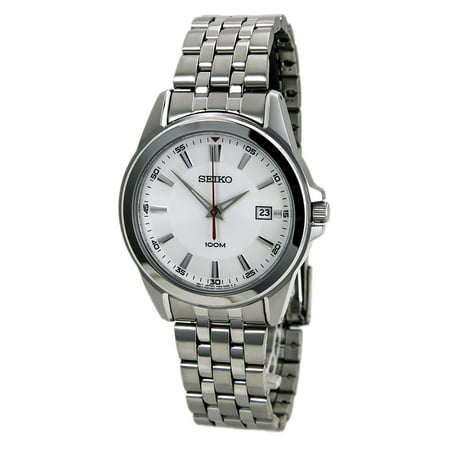 Seiko SGEG83 Men's Dress Silver Dial Stainless Steel Bracelet Quartz Watch
