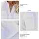thumbnail image 5 of Camisa con botones de color puro, blusa de manga larga para mujer, camisa con cuello vuelto, blusas con cuello vuelto, rendimiento inigualable, 5 of 6