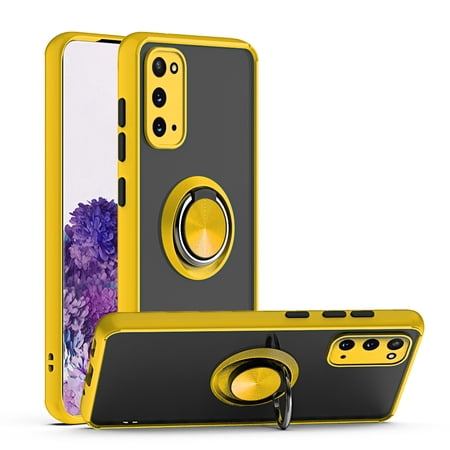 Samsung Galaxy S20 Case,NEW FRONTIER 100% Slim-Fit [Merge] Strong Protective Shock Proof Dual Layer Precise Cutouts Bumper Style Phone Case for Samsung Galaxy S20(Yellow)