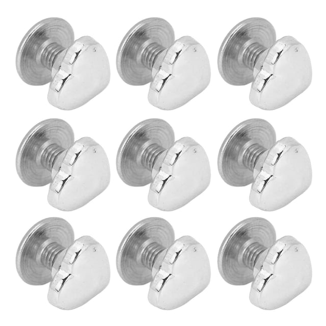 20Pcs 8mm Heart Shape Rivets, Decorative Stud Rivets, Metal Heart Shape Screwback Leather Rivets for Clothing, Bag, Shoes, Belt, Handbag, Purse, Fabric & Leather Crafting