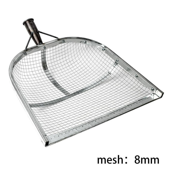 Stainless Steel Filter Soil Shovel with Comfortable Handle for Efficient Sifting of Corn Kernels and Garden Soil Leakage Prevention