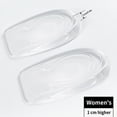 thumbnail image 2 of 2Pcs Transparent Height Increase Insoles Faux Leather Inner Heightening Shoes Heel Half Cushion, 2 of 9