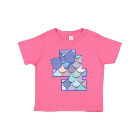 

Inktastic 4th Birthday Mermaid 4 Year Old Gift Toddler Toddler Girl T-Shirt