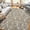 Khaki, variant on Vintage Farmhouse Runner Rug 2x6 Washable Hallway Runner with Non Slip TPR Rubber Backing, Low Pile Thin & Soft Floral Trellis Pattern, Foldable Stain Resistant Carpet, Beige