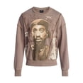 thumbnail image 5 of Tupac Men's and Big Men's Crewneck Sweatshirt with Long Sleeves, Sizes XS-3XL, 5 of 5