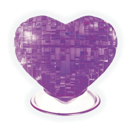 AreYouGame.com Heart (Purple) 46 Pieces 3D Crystal Puzzle