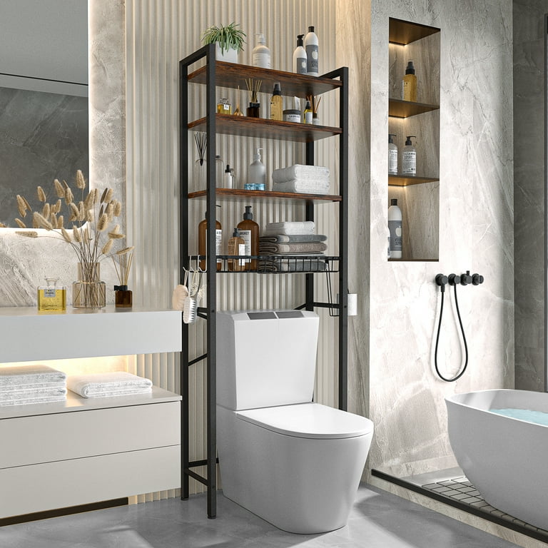 Bathroom Bathtub Storage Organizer Adjustable Shelves/ Height - On