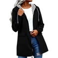 thumbnail image 2 of Ynynloco Women Waterproof Outdoor Hiking Raincoat Machine Washable Lined Rain Jacket Lightweight Hooded Jackets Trench Coats S-XXL, 2 of 8