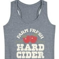 thumbnail image 3 of Instant Message - Farm Fresh Hard Cider Hot or Cold - Women's Racerback Tank Top, 3 of 6