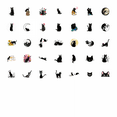 thumbnail image 4 of YEZDIX 35pcs Black Cat Stickers Waterproof Vinyl for Laptops Notebooks Suitcases, 4 of 5