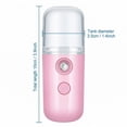 thumbnail image 2 of Lsupdaol Mini Portable USB Rechargeable Battery Nano Facial Mister, Pink and White, 2 Count, 2 of 7