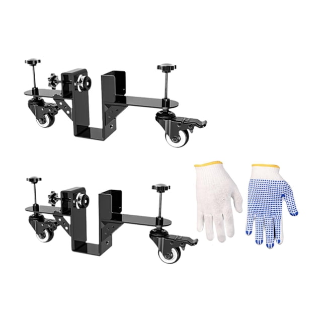 Kit de herramientas de instalación de puerta , 2 uds., fácil de usar con ruedas giratorias para precolgado de 1 "a 2-3/8", losa de hasta 1000 lib