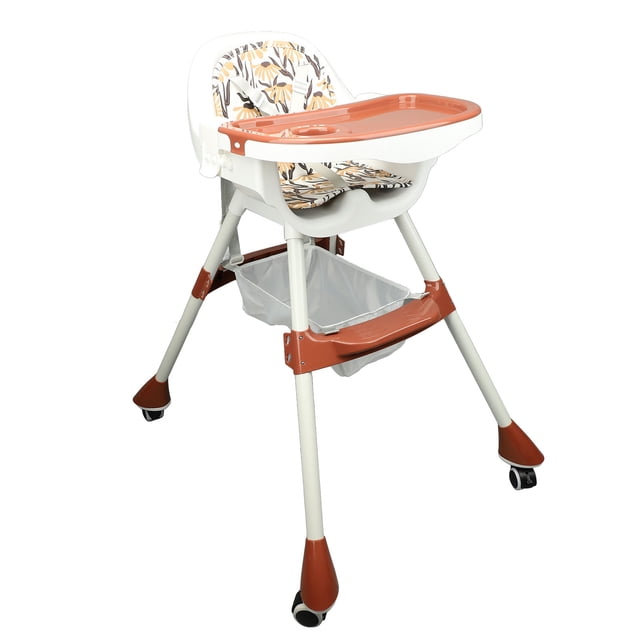 Silla Alta Para Bebé, Asiento Elevador Antiinclinación Para Comedor De Bebé, Color Rojo Café, Para Niños De 6 Meses A 6 Años Para Uso Doméstico