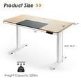 thumbnail image 2 of Gymax Bureau Debout Électrique 55 Pieds'x28 Pieds' Assis-Debout à Hauteur Réglable avec Plateau à Empiècements, 2 of 10