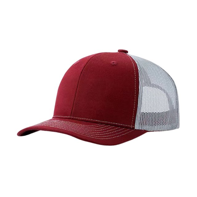 CSChome Baseball Cap Unisex Baseball Adjustable Hollow Mesh Lightweight Long Brim Color Matching UV Protection Outdoor Daily Trucker Hat
