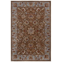 SAFAVIEH Heritage Kensington Oriental Wool Area Rug, Beige/Blue, 4' x 6'