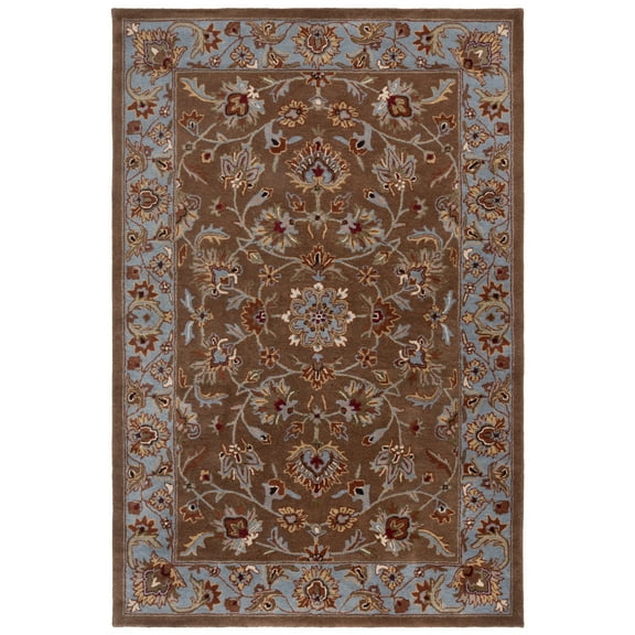 SAFAVIEH Heritage Kensington Oriental Wool Area Rug, Beige/Blue, 4' x 6'