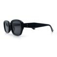 thumbnail image 6 of Womens Beveled Rectangle Mod Hipster Plastic Fashion Sunglasses All Black, 6 of 8