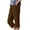 Brown, variant on vigerkar Women's Cotton Wide Leg Pants Capri Elastic Waist Drawstring Loose Trendy Capris Trousers with Pockets Brown, XXL