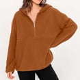 thumbnail image 3 of Yokua Women's Half Zip Hooded Fleece Jacket, 3 of 8