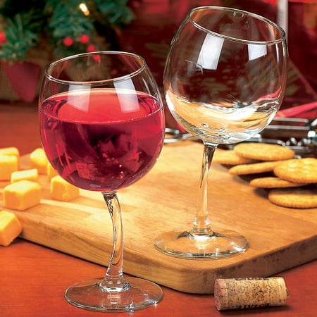 UPC 848296000416 product image for Tipsy Wine Glasses 12 oz. Goblets with Slightly Bent Stems (Set of 2) | upcitemdb.com