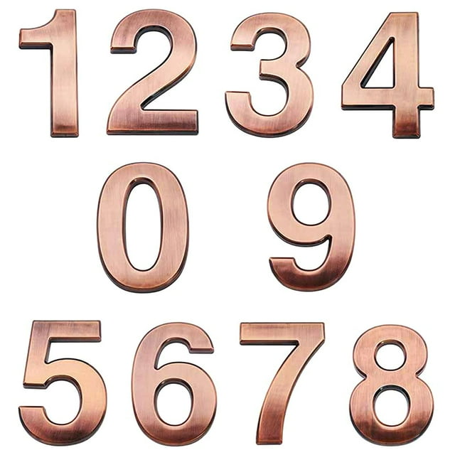 Bangcool House Number Waterproof Self-Adhesive 10PCS Door Number Address Number Sticker