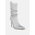thumbnail image 2 of Dacia Rhinestones Strap Satin Calf Boots, 2 of 10