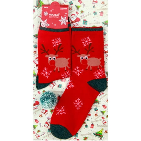 

Baloco Womens Mens Kids Christmas Warm Soft Socks Holiday Winter Xmas Santa Snowman Printed Stockings