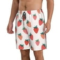 thumbnail image 2 of Kdxio Hand Drawn Strawberry Pattern Mens Casual Shorts - Drawstring Summer Beach Sports Shorts for Men, 2 of 9