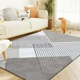 thumbnail image 1 of Geometric Living Room Carpet, Durable Bedroom Floor Mat, Large Size, Modern Design, For Home Decor, Versatile Use, Synthetic Fiber, Area Rug, Family Room, Entryway, Kitchen, 5x8 Foot | Polyester, E, 1 of 9