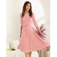 thumbnail image 5 of Cocktail Dresses for Women, Elegant Wedding Guest 3/4 Sleeves Formal Church Dress, Fall 2025, 5 of 13