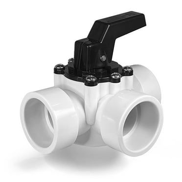 FibroPool Swimming Pool Diverter Valve - 1-1/2 Inch Female Slip - 3 Way - Replacement Valve for Pools and Spas