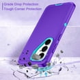 thumbnail image 3 of I-HONVA Compatible with Samsung Galaxy S26 Plus Case,3-Layer Military-Grade Drop Protection Anti-Slip Bumper Rugged Shockproof Dustproof Protection Phone Case,Purple Green, 3 of 6
