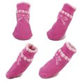 thumbnail image 3 of Mascota Perro Gato Zapatos Zapatillas Calcetines Non-Slip Patrón Pata Lazo Rosa Sunnimix none, 3 of 8