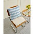 thumbnail image 4 of Waterproof Outdoor Throw Pillows with Inserts 16"x16", Blue Striped Soft Decorative Pillowcases for Couch Bedroom, Rustic Farmhouse Stripes Pillow Covers for Sofa Living Room, 4 of 8