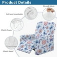 thumbnail image 6 of Renewold Butterfly Boho Floral Blue Recliner Couch Cover Polyester Spandex Mandala Flower Reclining Chair Protector 4 Pieces Stretch Recliner Chair Cover Dog Couch Slipcover for Living Room, 6 of 8