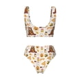 thumbnail image 5 of Daiia Cute Bee Honey Jar Hive Bear Women's Bikini Set Two Piece Swimsuit High Waisted Bikini Adjustable Straps Bikini Perfect for Beach, Pool, and Summer Vacation-Small, 5 of 9